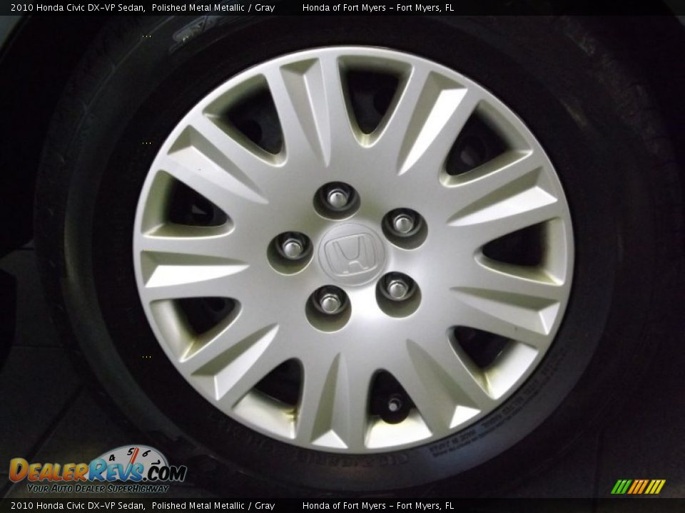 2010 Honda Civic DX-VP Sedan Polished Metal Metallic / Gray Photo #3