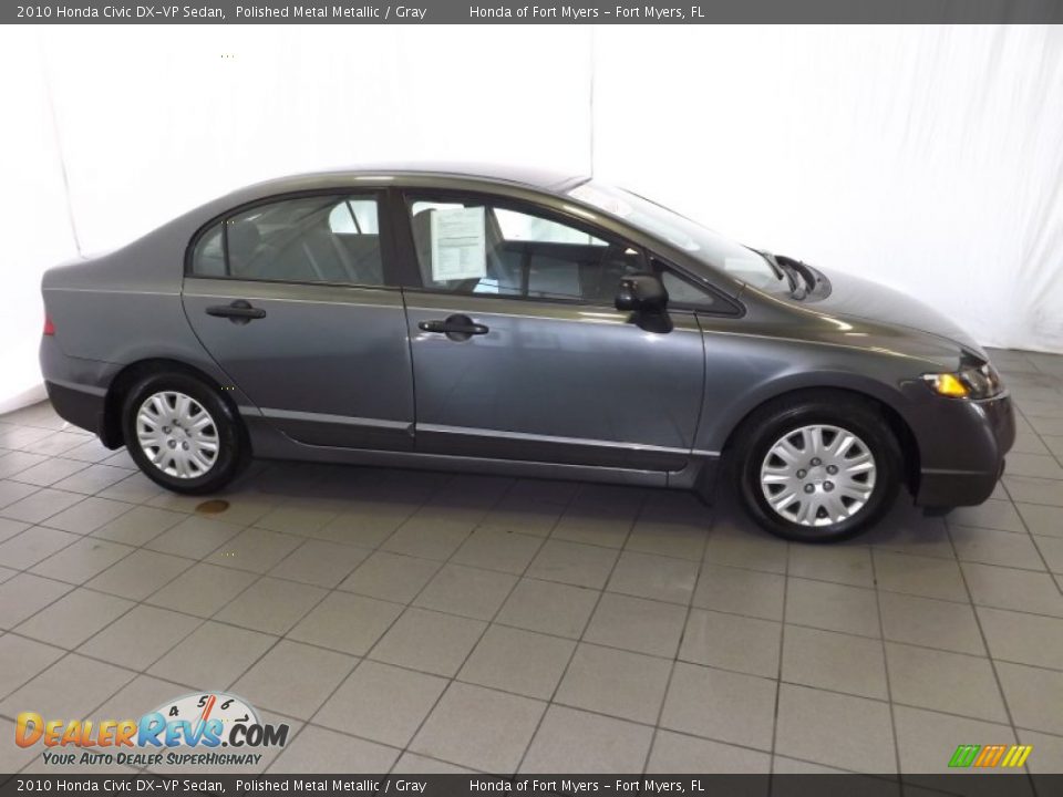 2010 Honda Civic DX-VP Sedan Polished Metal Metallic / Gray Photo #5