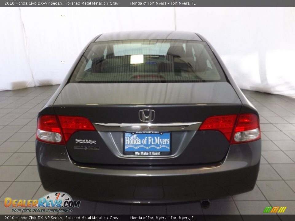 2010 Honda Civic DX-VP Sedan Polished Metal Metallic / Gray Photo #9