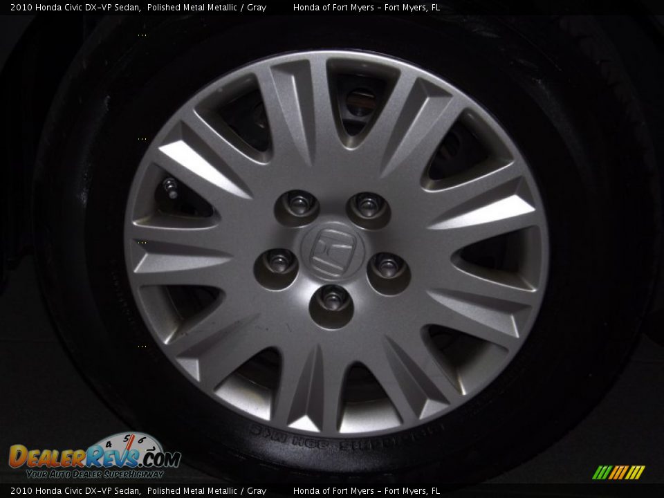 2010 Honda Civic DX-VP Sedan Polished Metal Metallic / Gray Photo #11