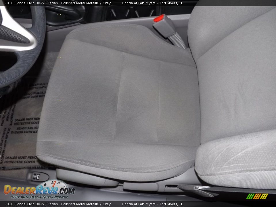 2010 Honda Civic DX-VP Sedan Polished Metal Metallic / Gray Photo #15