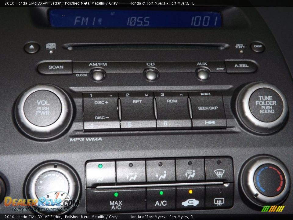 2010 Honda Civic DX-VP Sedan Polished Metal Metallic / Gray Photo #18