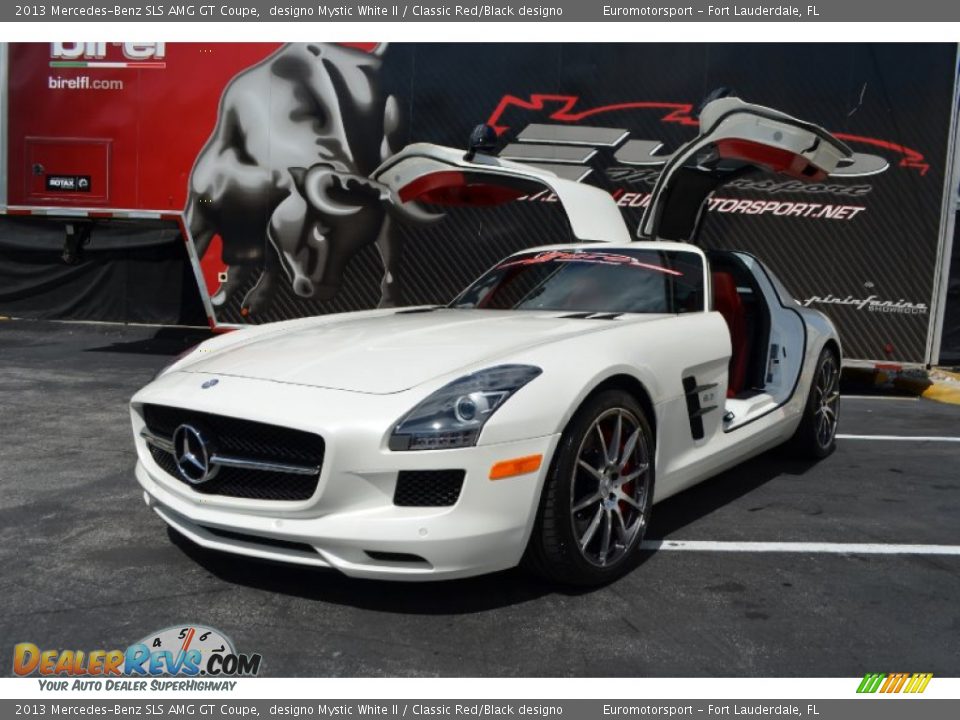 2013 Mercedes-Benz SLS AMG GT Coupe designo Mystic White II / Classic Red/Black designo Photo #1