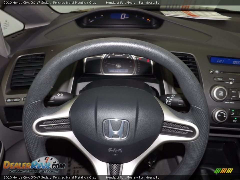 2010 Honda Civic DX-VP Sedan Polished Metal Metallic / Gray Photo #19