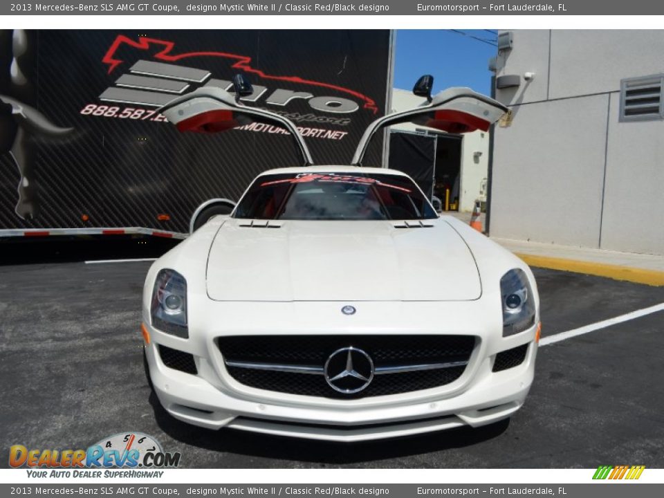 2013 Mercedes-Benz SLS AMG GT Coupe designo Mystic White II / Classic Red/Black designo Photo #2