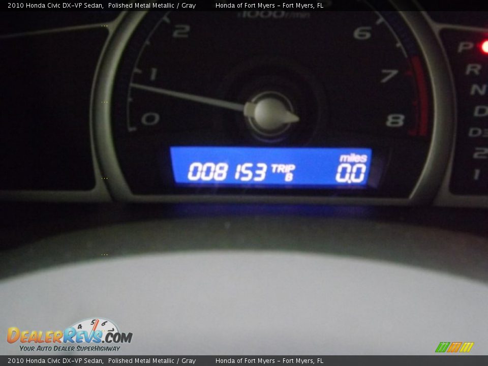2010 Honda Civic DX-VP Sedan Polished Metal Metallic / Gray Photo #20