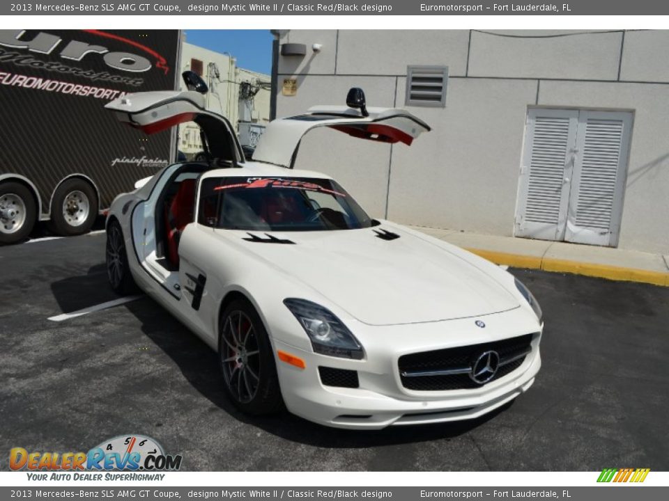 2013 Mercedes-Benz SLS AMG GT Coupe designo Mystic White II / Classic Red/Black designo Photo #3