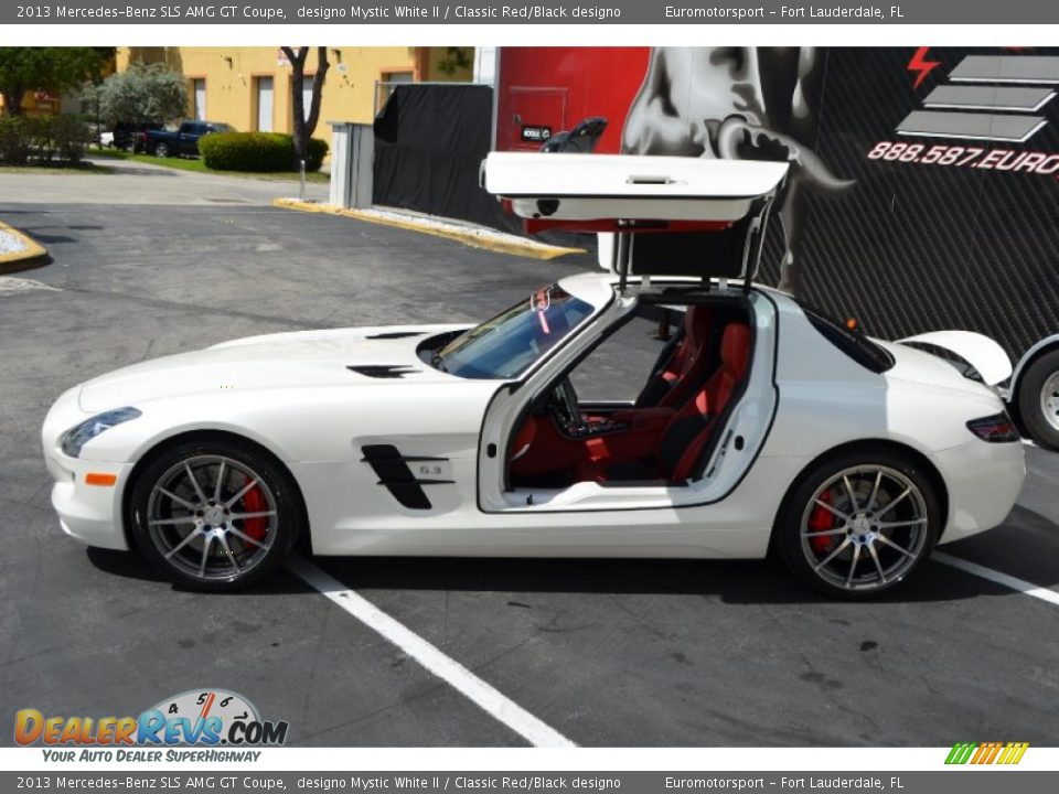 2013 Mercedes-Benz SLS AMG GT Coupe designo Mystic White II / Classic Red/Black designo Photo #8