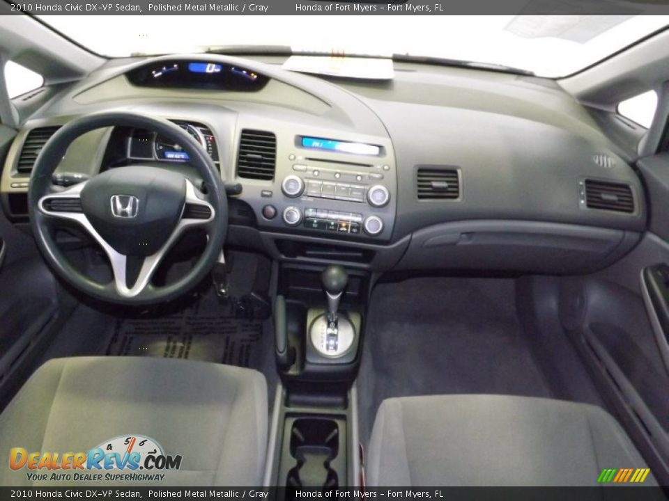 2010 Honda Civic DX-VP Sedan Polished Metal Metallic / Gray Photo #27