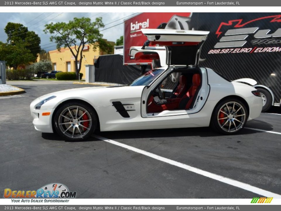2013 Mercedes-Benz SLS AMG GT Coupe designo Mystic White II / Classic Red/Black designo Photo #11