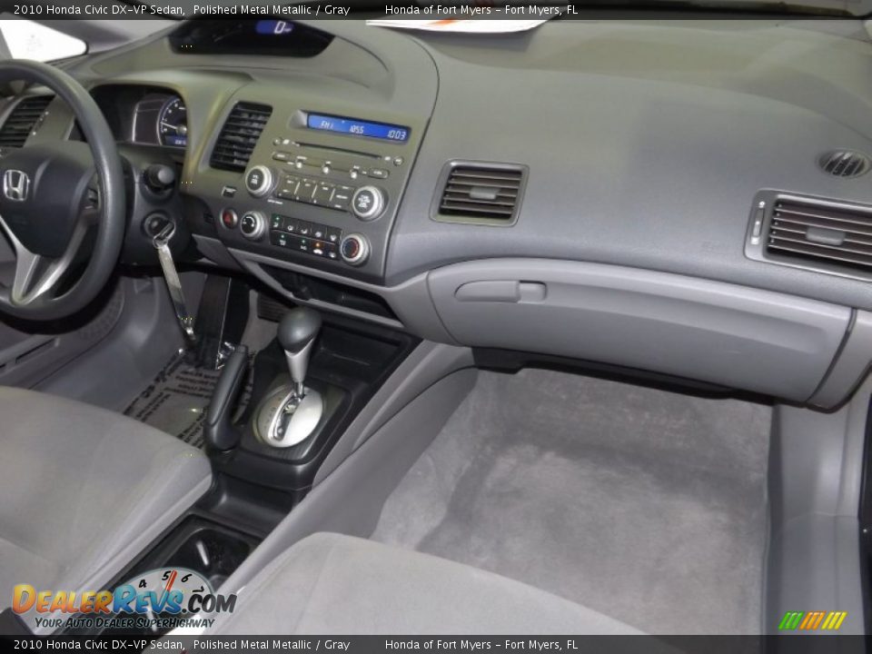 2010 Honda Civic DX-VP Sedan Polished Metal Metallic / Gray Photo #29