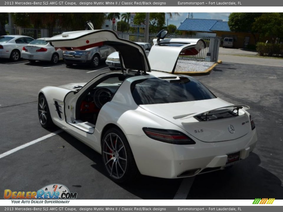 2013 Mercedes-Benz SLS AMG GT Coupe designo Mystic White II / Classic Red/Black designo Photo #12