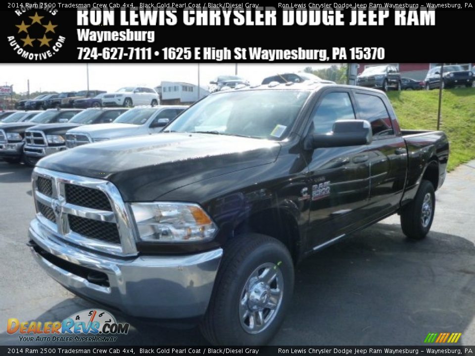 2014 Ram 2500 Tradesman Crew Cab 4x4 Black Gold Pearl Coat / Black/Diesel Gray Photo #1
