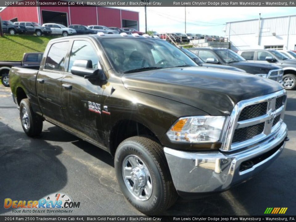 2014 Ram 2500 Tradesman Crew Cab 4x4 Black Gold Pearl Coat / Black/Diesel Gray Photo #8