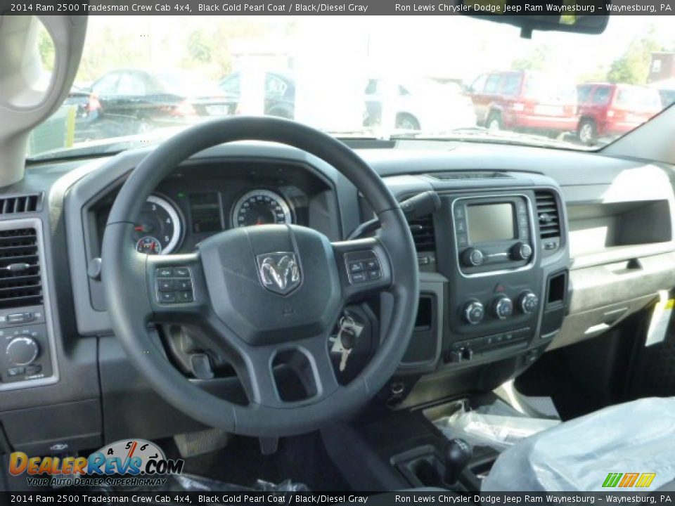 2014 Ram 2500 Tradesman Crew Cab 4x4 Black Gold Pearl Coat / Black/Diesel Gray Photo #14