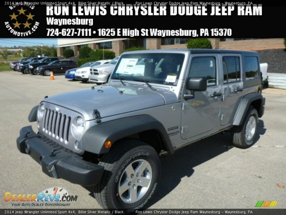 2014 Jeep Wrangler Unlimited Sport 4x4 Billet Silver Metallic / Black Photo #1