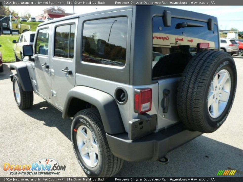 2014 Jeep Wrangler Unlimited Sport 4x4 Billet Silver Metallic / Black Photo #3