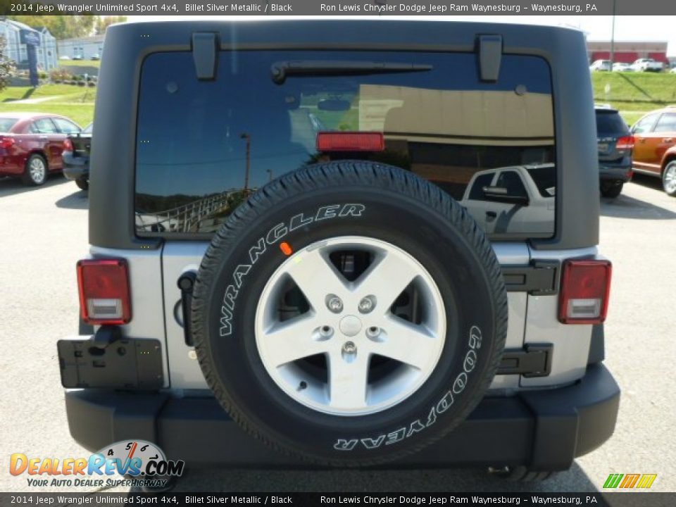 2014 Jeep Wrangler Unlimited Sport 4x4 Billet Silver Metallic / Black Photo #4