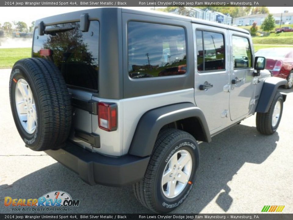 2014 Jeep Wrangler Unlimited Sport 4x4 Billet Silver Metallic / Black Photo #5