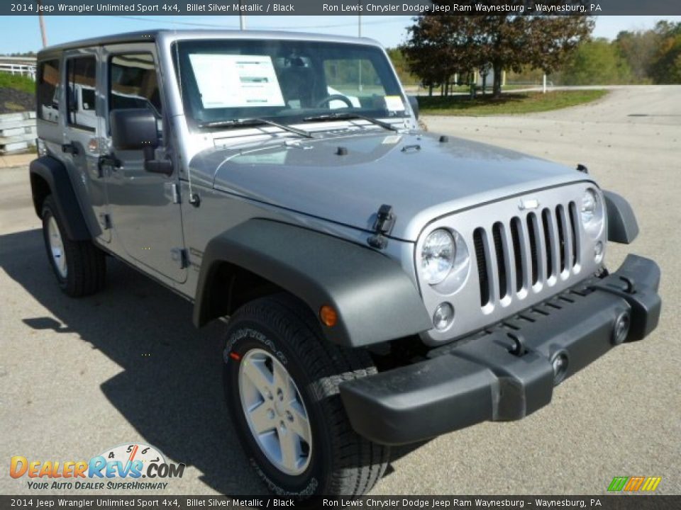 2014 Jeep Wrangler Unlimited Sport 4x4 Billet Silver Metallic / Black Photo #9