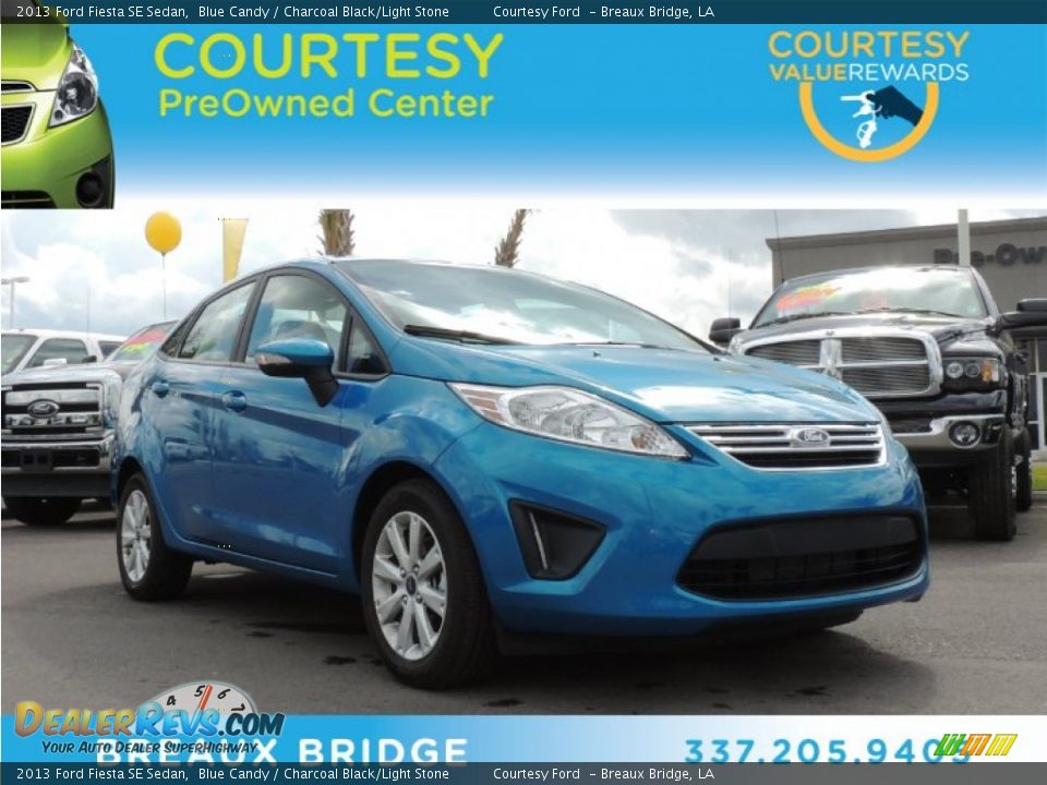 2013 Ford Fiesta SE Sedan Blue Candy / Charcoal Black/Light Stone Photo #1
