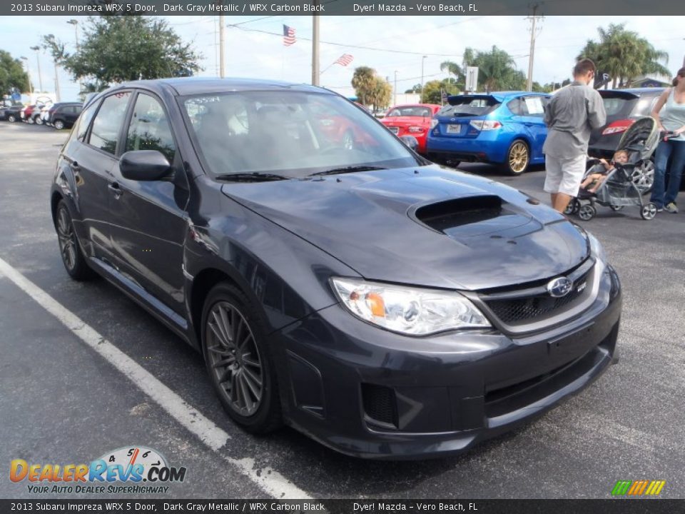 2013 Subaru Impreza WRX 5 Door Dark Gray Metallic / WRX Carbon Black Photo #1