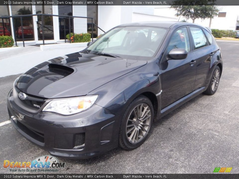 2013 Subaru Impreza WRX 5 Door Dark Gray Metallic / WRX Carbon Black Photo #3