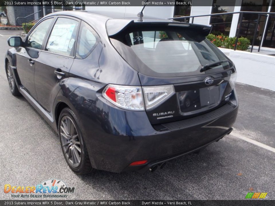 2013 Subaru Impreza WRX 5 Door Dark Gray Metallic / WRX Carbon Black Photo #5