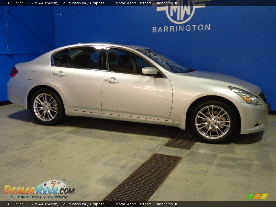 2012 Infiniti G 37 x AWD Sedan Liquid Platinum / Graphite Photo #3