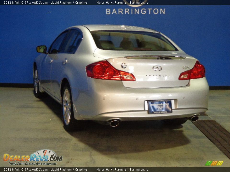 2012 Infiniti G 37 x AWD Sedan Liquid Platinum / Graphite Photo #5