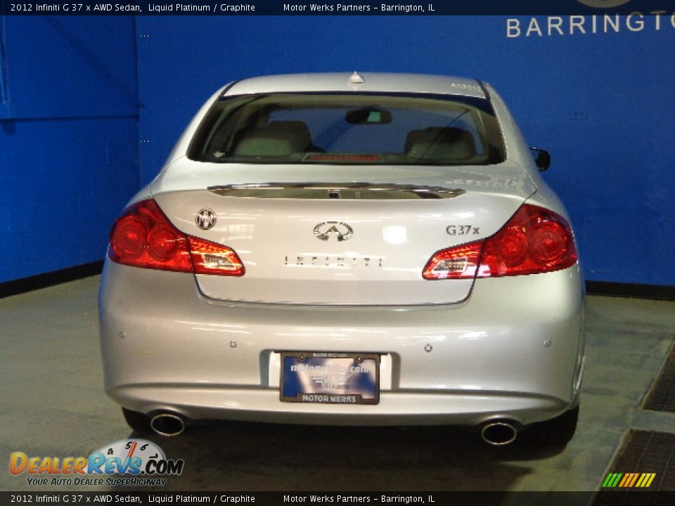 2012 Infiniti G 37 x AWD Sedan Liquid Platinum / Graphite Photo #6