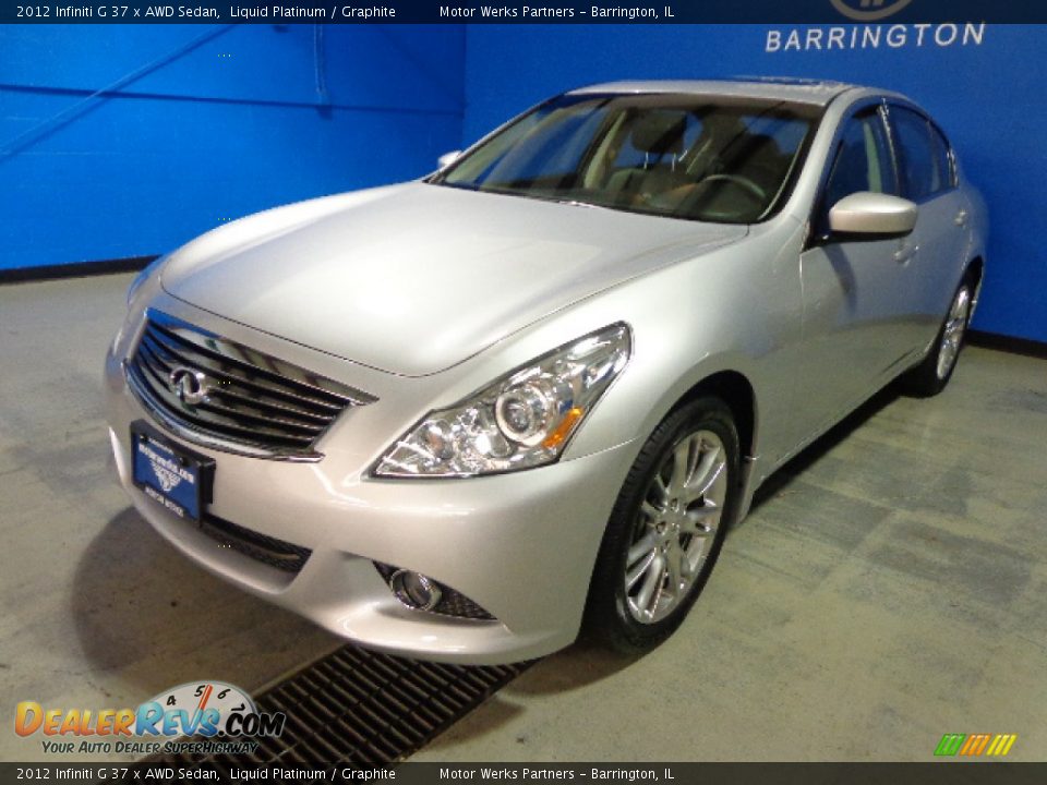 2012 Infiniti G 37 x AWD Sedan Liquid Platinum / Graphite Photo #13