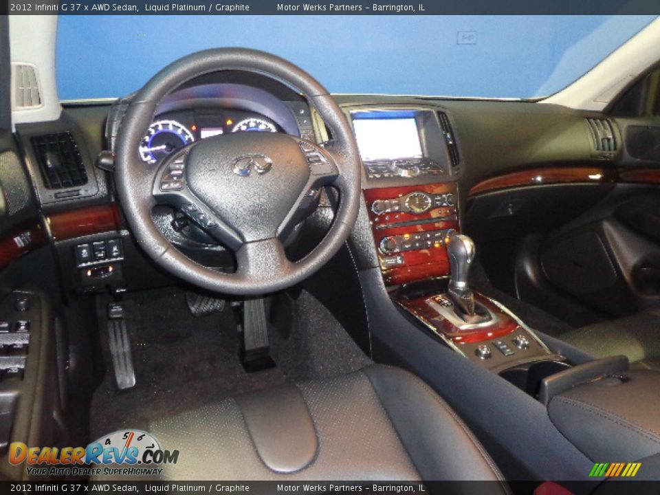 2012 Infiniti G 37 x AWD Sedan Liquid Platinum / Graphite Photo #34
