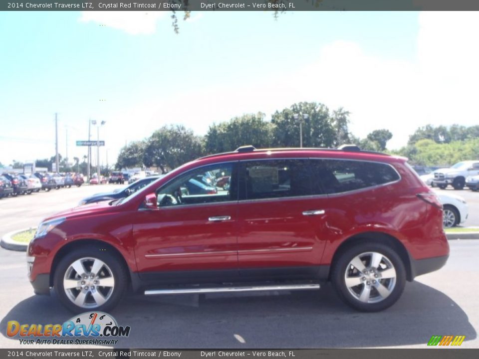 2014 Chevrolet Traverse LTZ Crystal Red Tintcoat / Ebony Photo #4