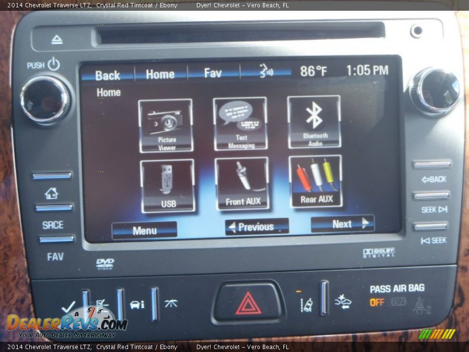 2014 Chevrolet Traverse LTZ Crystal Red Tintcoat / Ebony Photo #22
