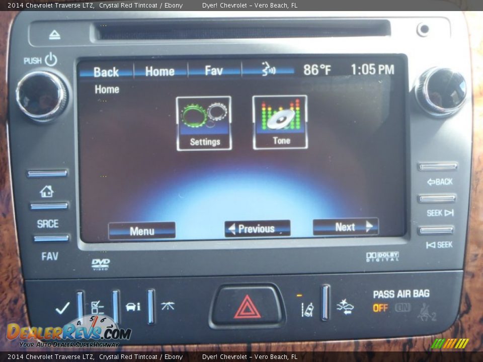 2014 Chevrolet Traverse LTZ Crystal Red Tintcoat / Ebony Photo #23