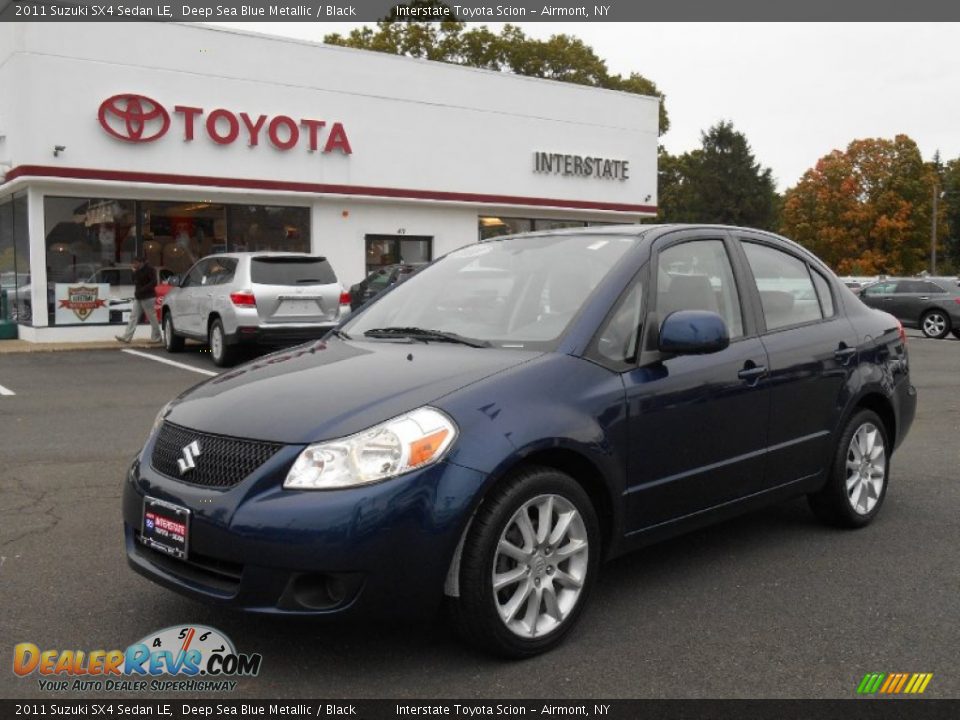 2011 Suzuki SX4 Sedan LE Deep Sea Blue Metallic / Black Photo #1