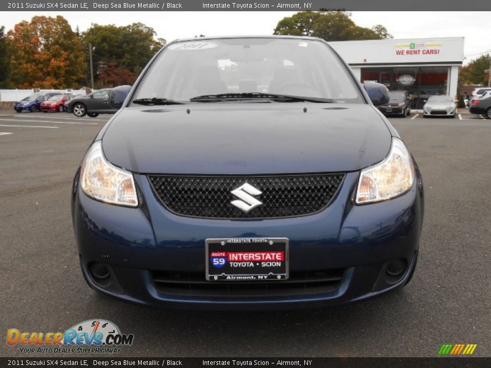 2011 Suzuki SX4 Sedan LE Deep Sea Blue Metallic / Black Photo #2