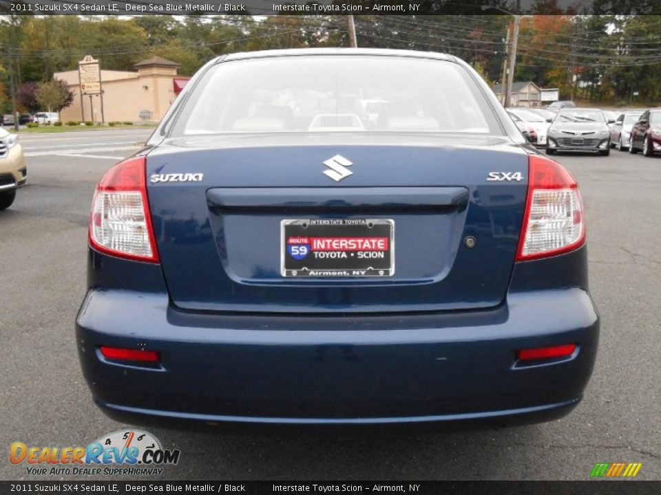 2011 Suzuki SX4 Sedan LE Deep Sea Blue Metallic / Black Photo #5