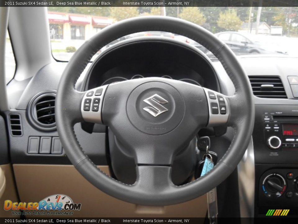 2011 Suzuki SX4 Sedan LE Deep Sea Blue Metallic / Black Photo #13