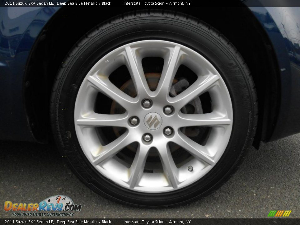 2011 Suzuki SX4 Sedan LE Deep Sea Blue Metallic / Black Photo #23