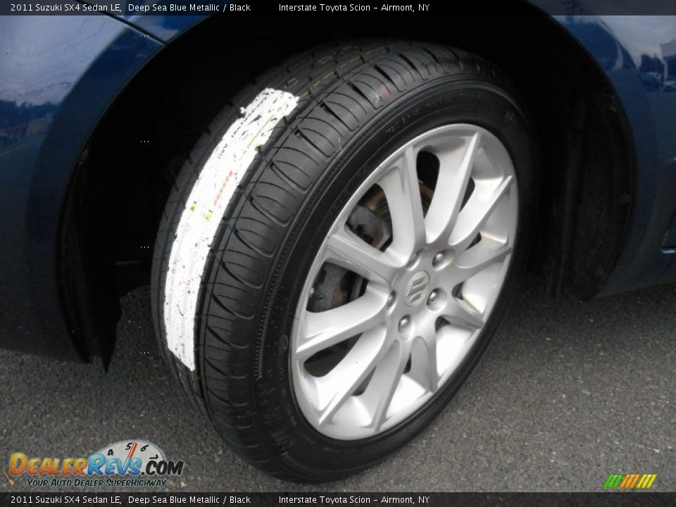 2011 Suzuki SX4 Sedan LE Deep Sea Blue Metallic / Black Photo #24
