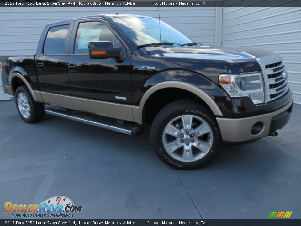 2013 Ford F150 Lariat SuperCrew 4x4 Kodiak Brown Metallic / Adobe Photo #2