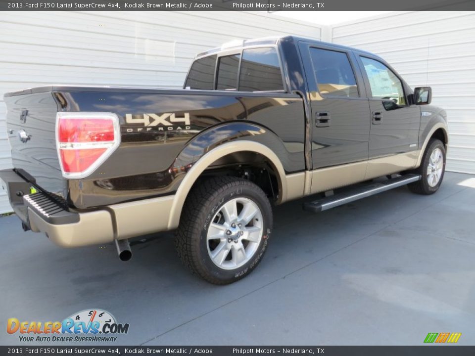 2013 Ford F150 Lariat SuperCrew 4x4 Kodiak Brown Metallic / Adobe Photo #4