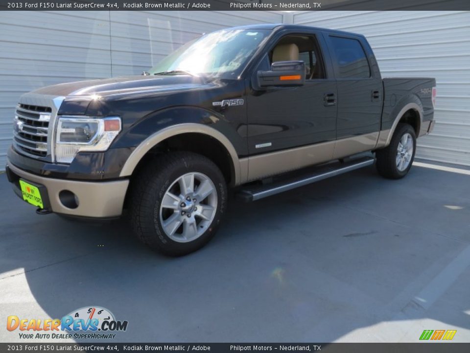 2013 Ford F150 Lariat SuperCrew 4x4 Kodiak Brown Metallic / Adobe Photo #7