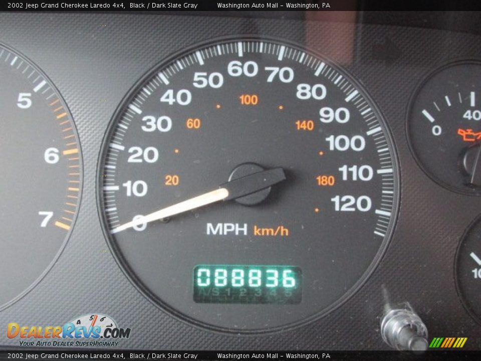 2002 Jeep Grand Cherokee Laredo 4x4 Black / Dark Slate Gray Photo #20