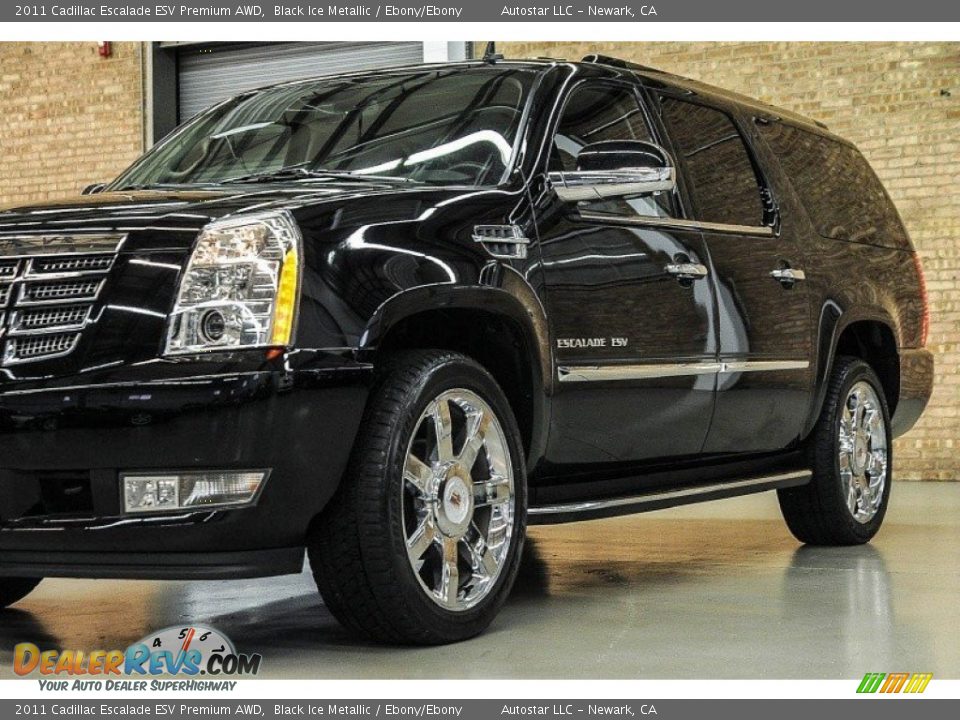 2011 Cadillac Escalade ESV Premium AWD Black Ice Metallic / Ebony/Ebony Photo #2