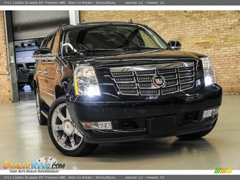 2011 Cadillac Escalade ESV Premium AWD Black Ice Metallic / Ebony/Ebony Photo #3