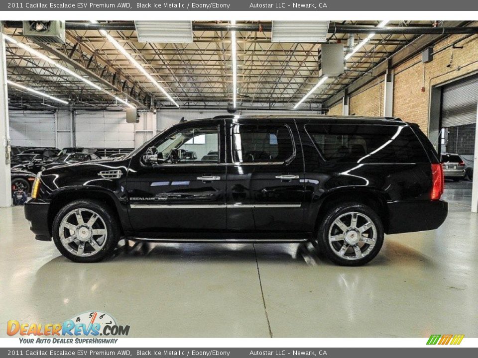 2011 Cadillac Escalade ESV Premium AWD Black Ice Metallic / Ebony/Ebony Photo #4