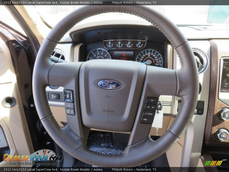 2013 Ford F150 Lariat SuperCrew 4x4 Kodiak Brown Metallic / Adobe Photo #35